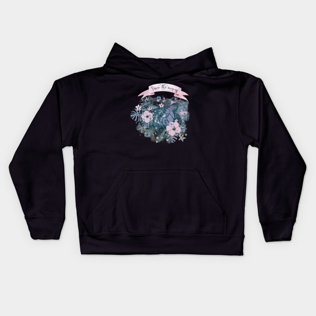 Sea Turtles save the oceans Kids Hoodie by Collagedream